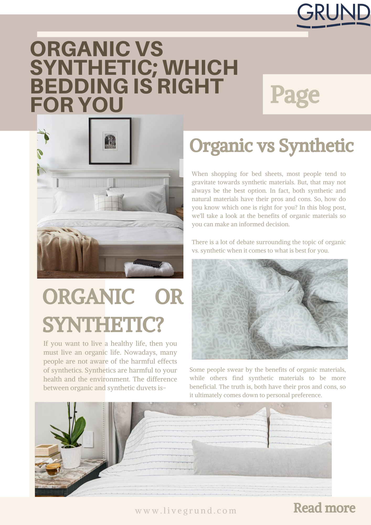 Grund America LLC Organic VS Synthetic; Which Bedding Is Right For You Milled