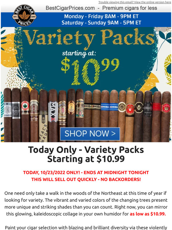 Best Cigar Prices: Daily Deal - While Supplies Last | Milled