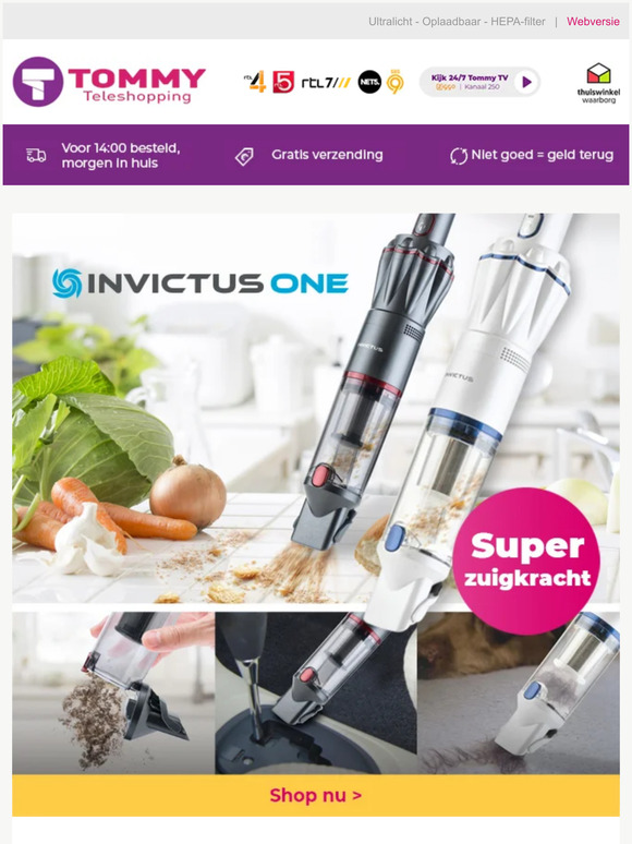 De krachtigste draadloze handstofzuiger: Invictus One