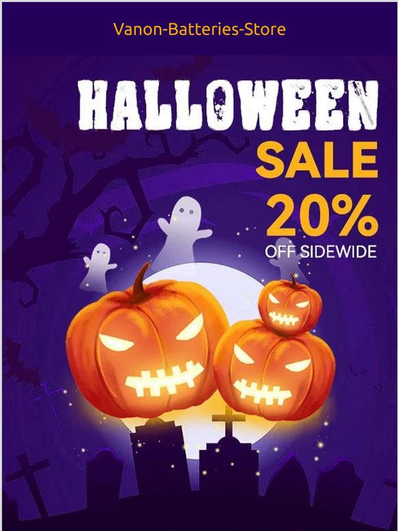 Halloween Flash Sale Start Today! 20% off sidewide!