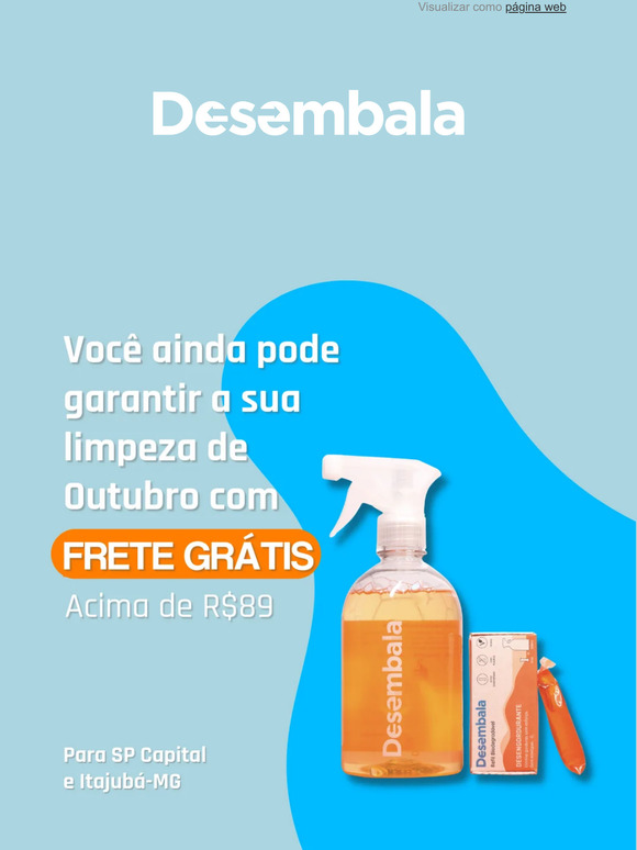 — seu desconto para finalizar Outubro de casa limpa! 💙