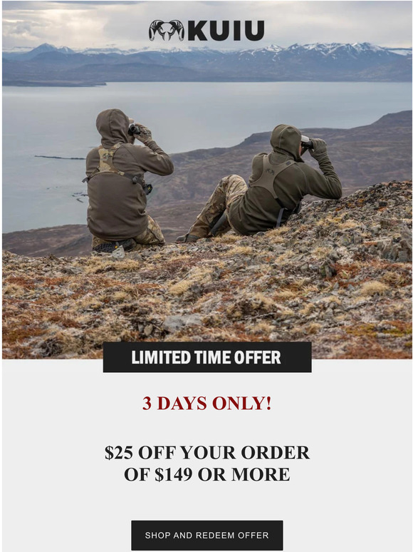 KUIU Email Newsletters: Shop Sales, Discounts, and Coupon Codes