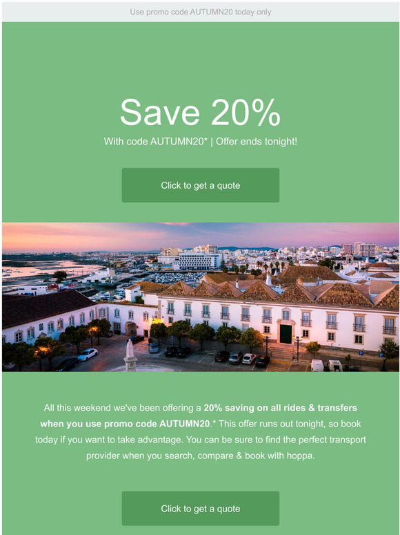 Your 20% Autumn Sale is ending soon