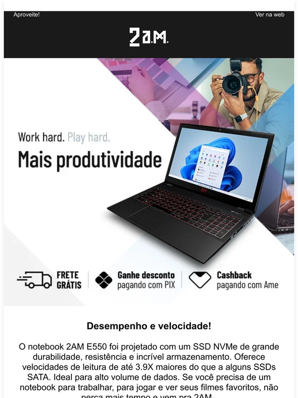 Seu notebook de alto desempenho está aqui!
