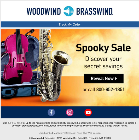 Woodwind & Brasswind 🎃 👀 Reveal your spooky savings Milled