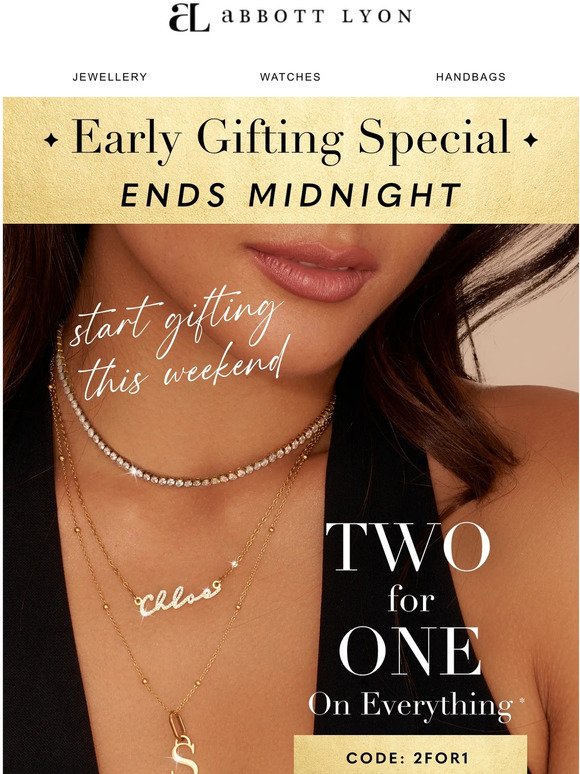LAST CHANCE: 2 for 1 on everything ✨