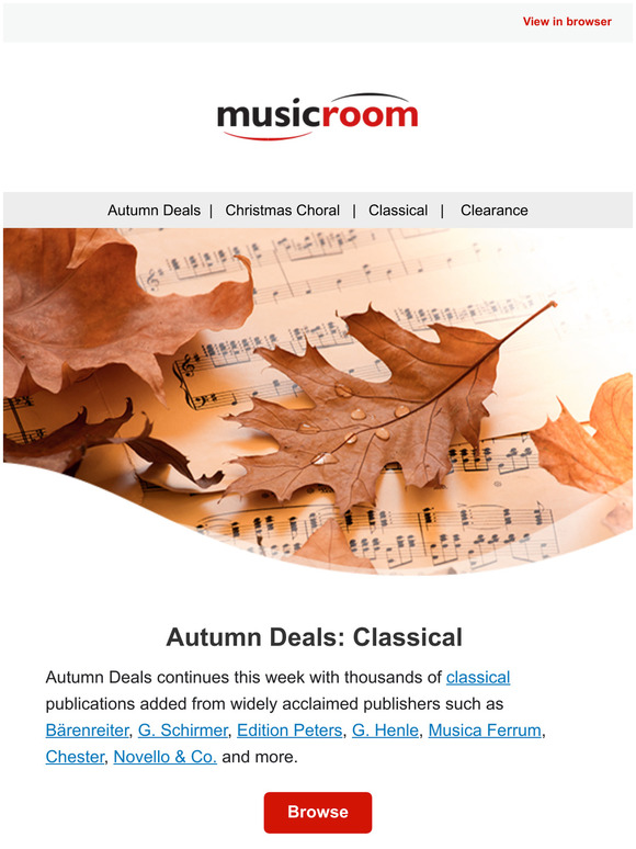 Autumn Deals: Classical up to 15% off