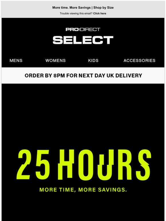The 25 Hour Sale Starts Now!