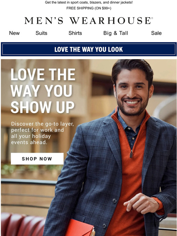 Men's Wearhouse Key items for holiday party looks Milled