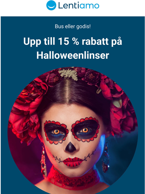 Sista chansen: Upp till 15% rabatt på Halloweenlinser 🧟
