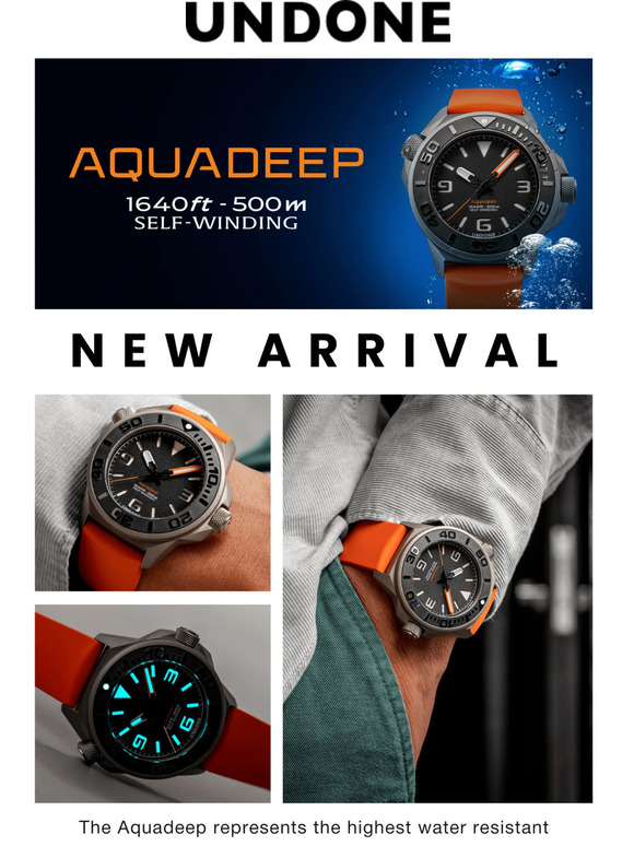 UNDONE Watches Hey, dive into our newest watch. The Aquadeep with