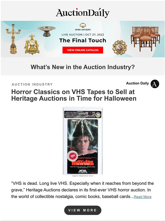 Auction Daily Horror Classics on VHS Tapes to Sell at Heritage