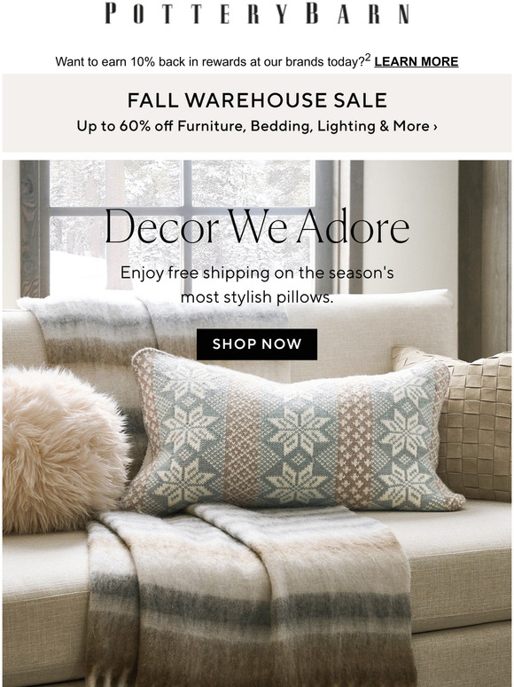 Pottery Barn: Ships free: Fall favorites. | Milled