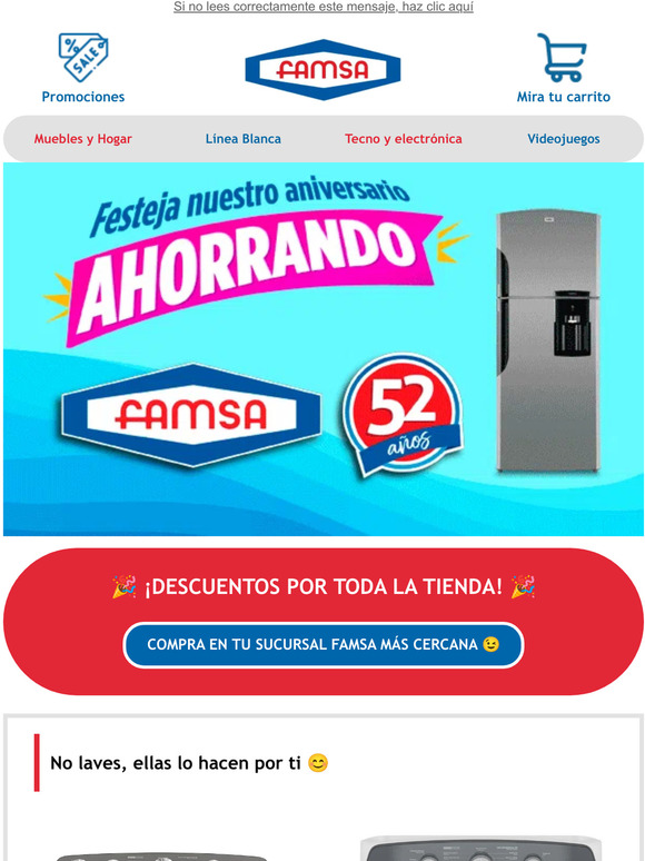 Famsa - Promociones Relámpago / Sólo HOY hasta 30% de descuento en  artículos seleccionados del hogar como: Salas,aires acondicionados y más -  LiquidaZona