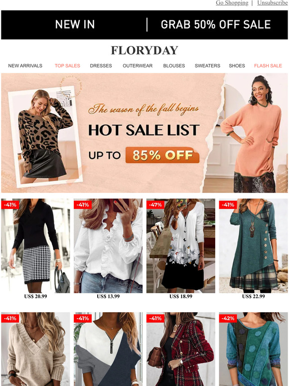 Soldes floryday online