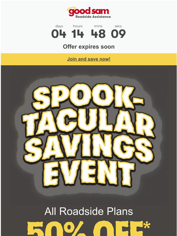 Good Sam Roadside Assistance Spooktacular Savings are Here 👻 Milled