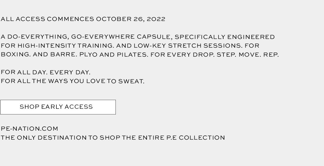 P.E NATION X KAYLA ITSINES | EARLY ACCESS STARTS NOW