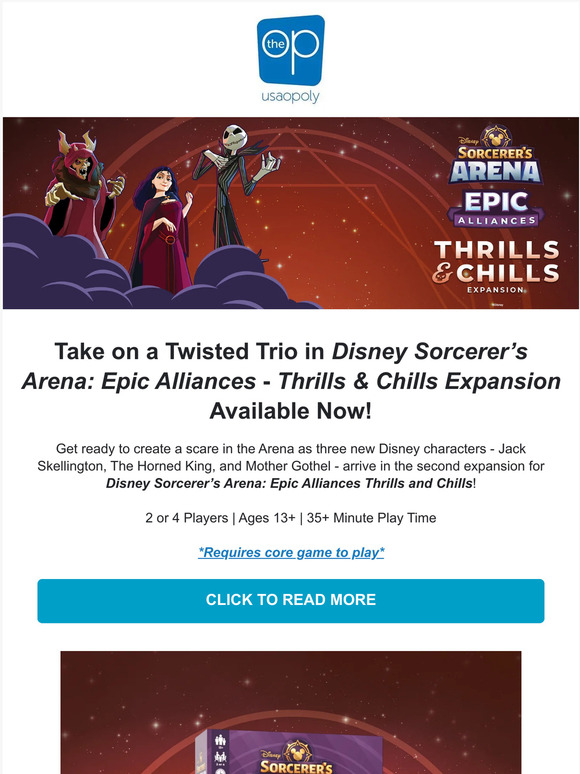 BRAND NEW Thrills and Chills Expansion for Disney Sorcerer’s Arena just in time for Halloween!
