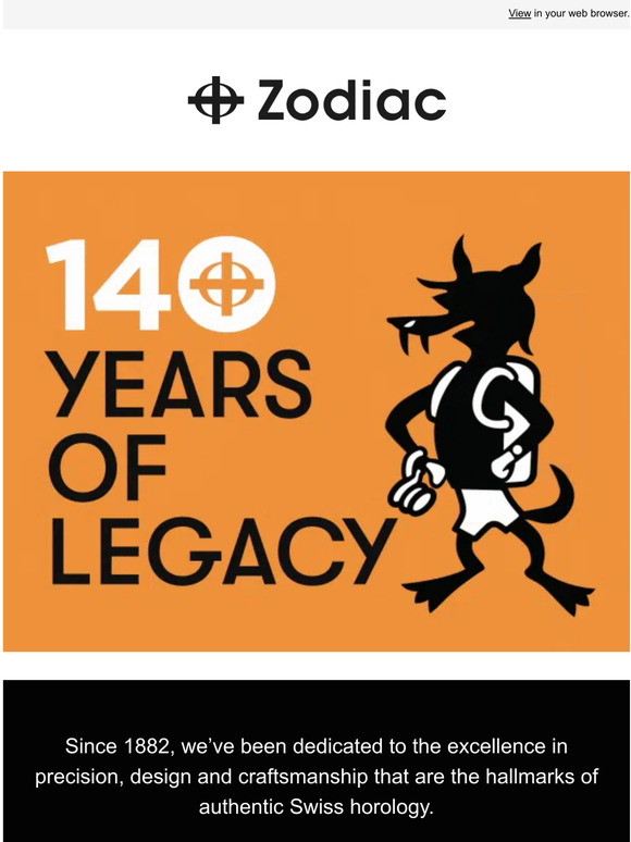 Zodiac Our 140th Anniversary Milled