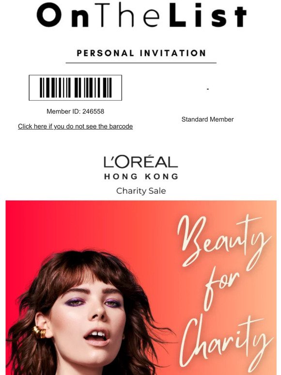 Beauty for Charity 💕 Shop L'Oreal Charity Sale
