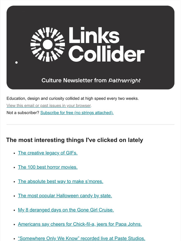 Links Collider • October 25 Edition