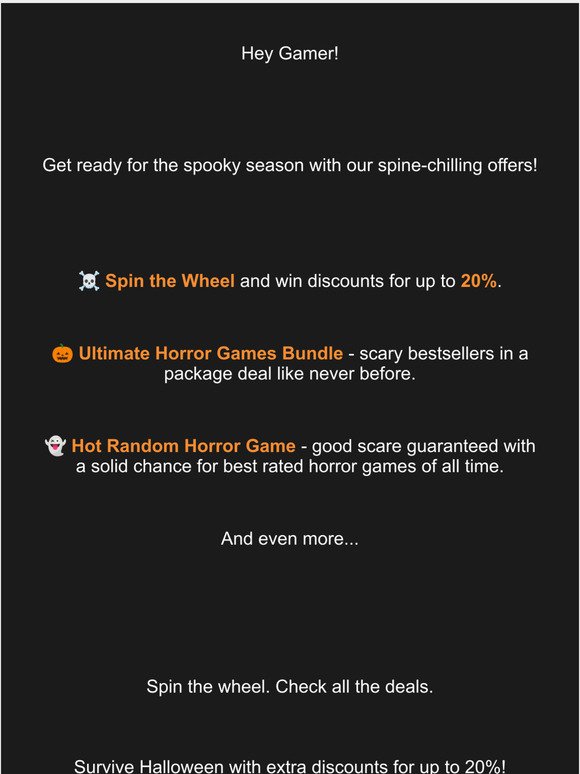 🎃Spin to Win is back!👻 20% EXTRA? GIFTCARDS? YESSSS...☠️