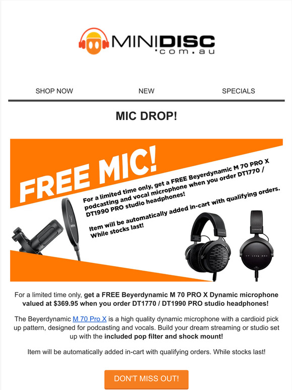 Get a FREE Podcasting / Vocal Microphone from Beyerdynamic!
