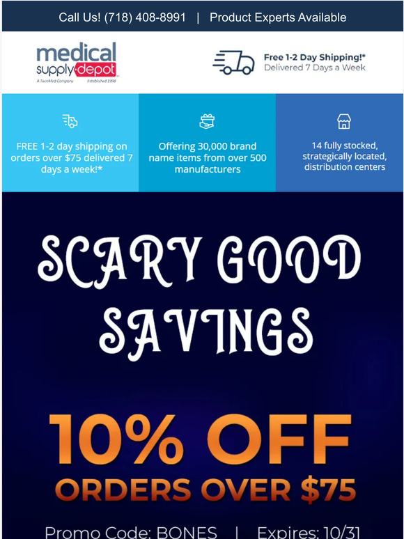 Medical Supply Depot Your MSD Halloween Savings Are Here Milled