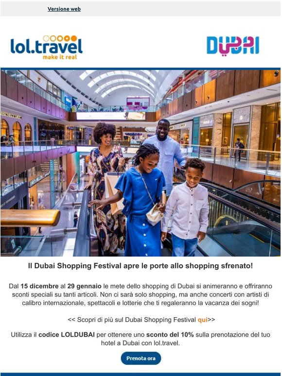 Dubai ti regala giorni di shopping e divertimento!