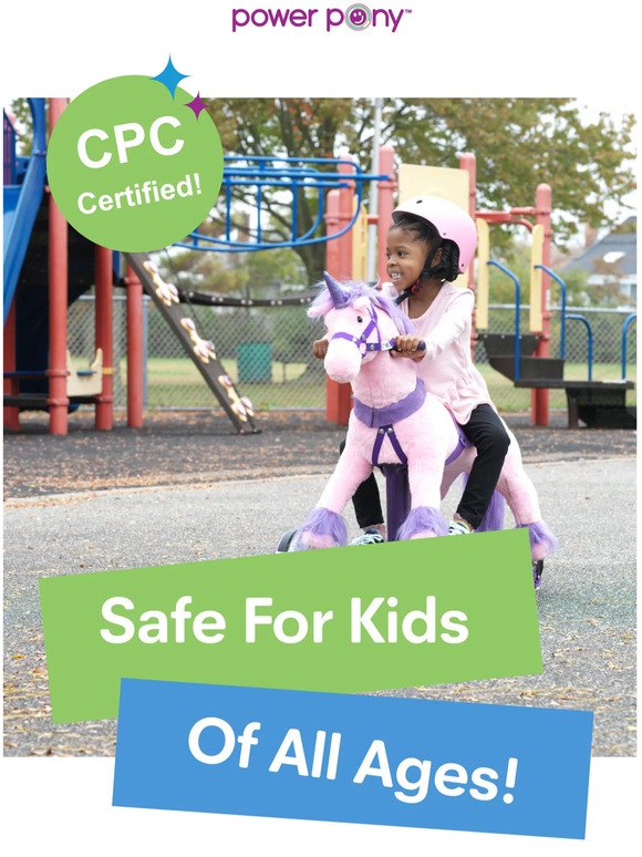 power pony Safe for kids of all ages! Milled