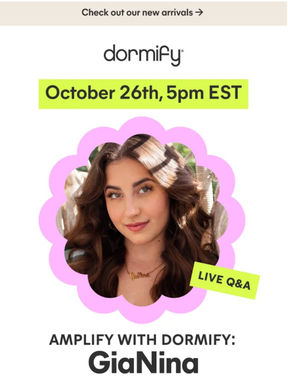 Dormify join us for a special guest... Milled