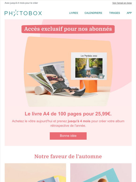 PhotoBox: La douceur ☁️ 25,99€ le livre A4 100 pages | Milled