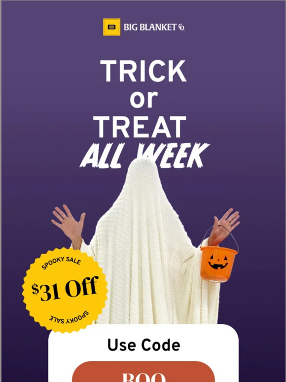 Big Blanket Co Our Spookiest Sale of the Year... Milled