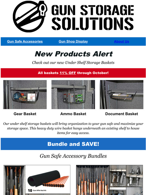 Gun Safe Undershelf Baskets