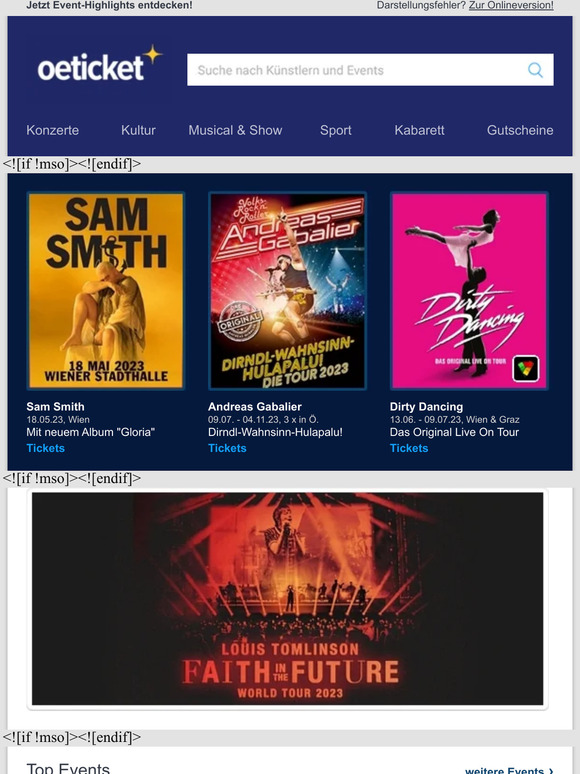 Sam Smith | Andreas Gabalier | Dirty Dancing | uvm.