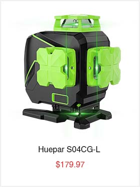 Huepar S04CG-L - 4D Cross Line Laser Level with USB Charge Use Dry and Li-ion Battery
