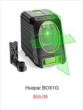 Huepar DIY Laser Level Green 150ft 45m Cross Line Laser Level BOX1G