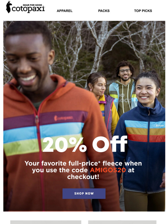 Cotopaxi: 20% Off Your Favorite Fleece | Milled