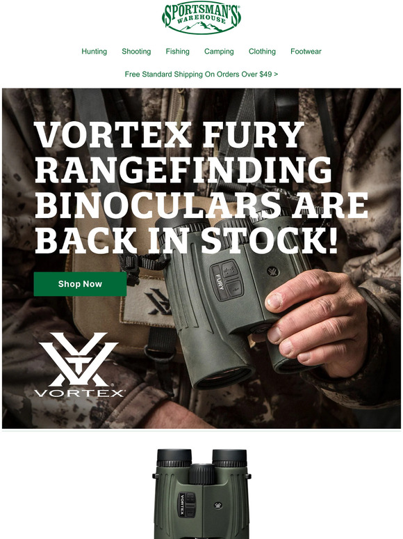 Sportsman's Warehouse Vortex Fury Binos Are Back in Stock! Milled