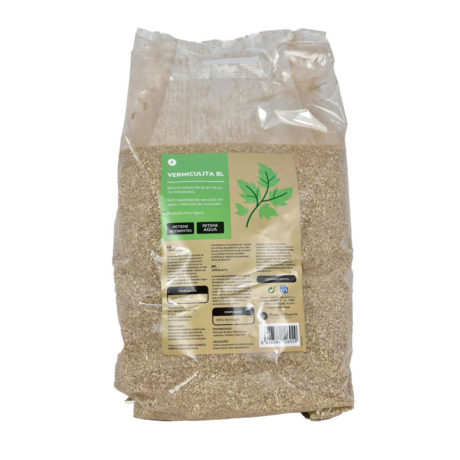 Vermiculita Planeta Huerto 8 Litros