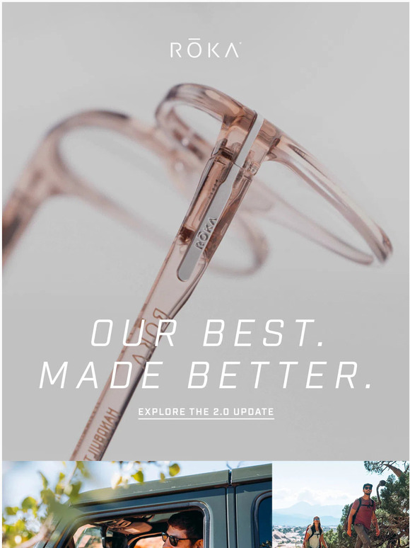 ROKA Upgraded and refined—our newest eyewear is here. Milled