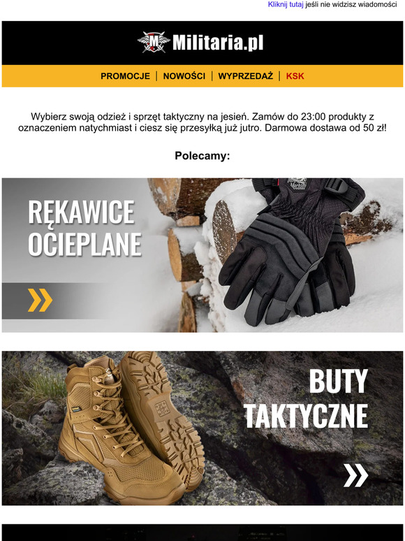 ✔️ Odzież i akcesoria taktyczne dopasowane do Twoich potrzeb 