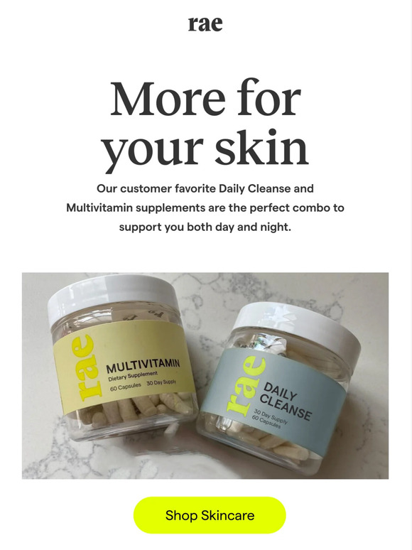 Rae Wellness Complete your skincare routine Milled