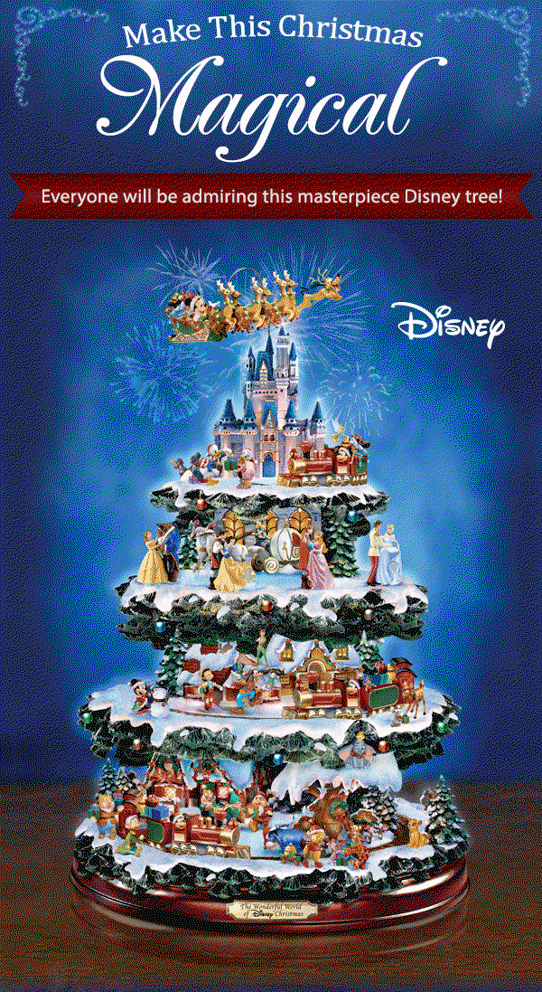 Make this Christmas magical with a Disney tabletop tree everyone will be admiring available from The Bradford Exchange. Licensed from Disney, this tabletop tree features 50 Favourite Characters, 20 LED Lights, 10 Magical Scenes and many more enchanting details sure to make the holiday season merry and bright. Not available in stores! Shop Now!