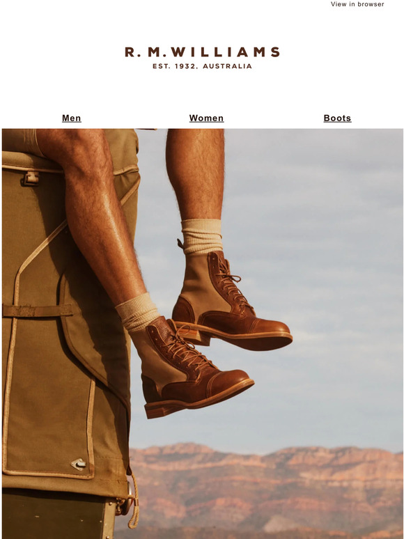 R.M Williams Pty Ltd In focus the Risden Boot Milled