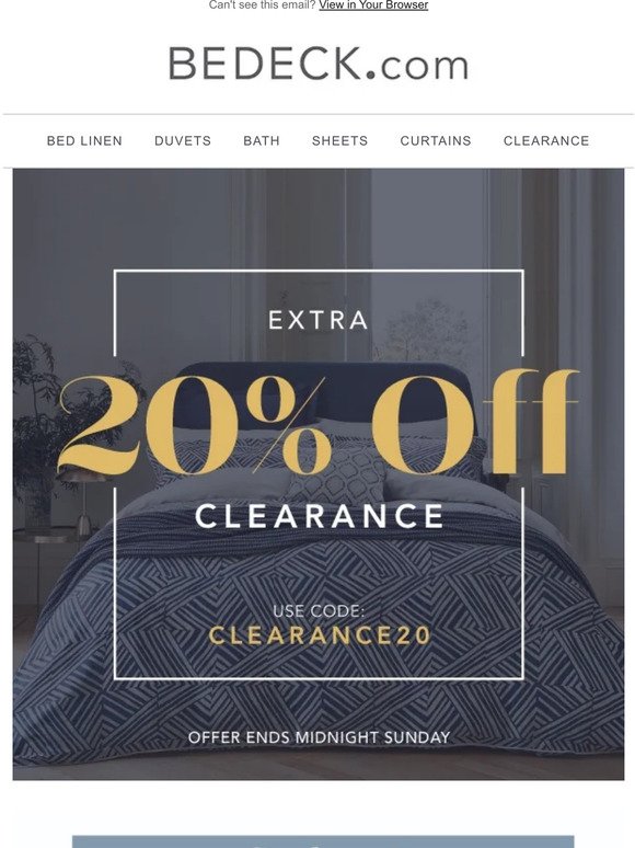 Extra 20% Off Clearance! This Week Only!
