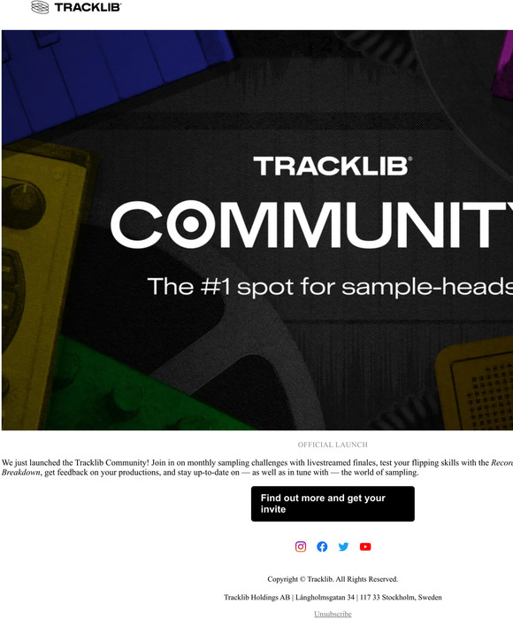 Tracklib Presenting The Tracklib Community — Get Your Invite! Milled