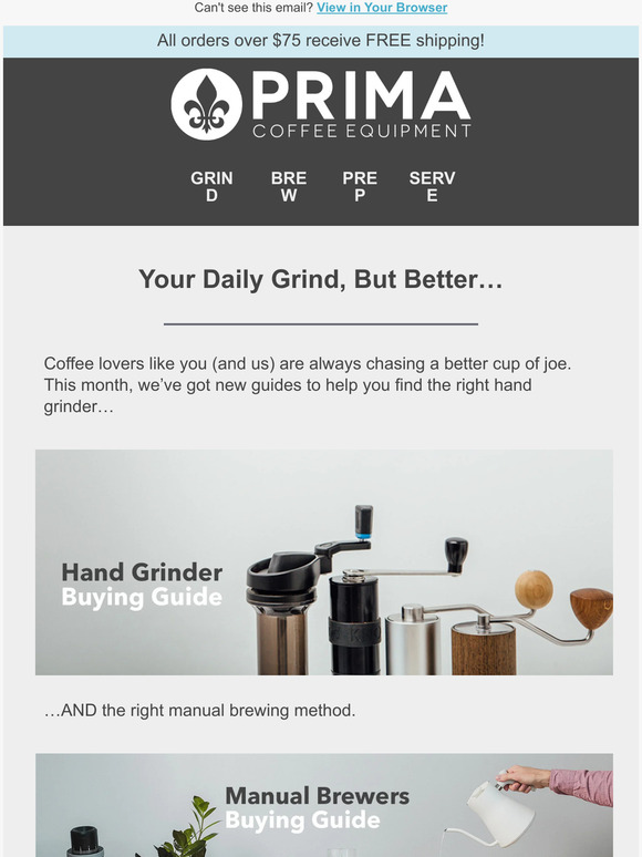 Prima Coffee Equipment: Brew Better Everyday!