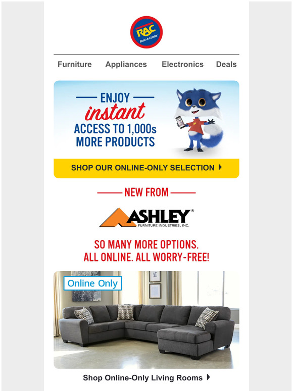 RentACenter Breaking So Many NEW Ashley Furniture Choices Online