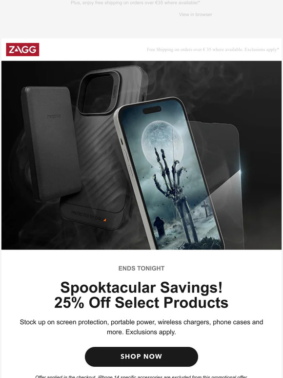 Last Chance - 25% Off a Select Range of Accessories!